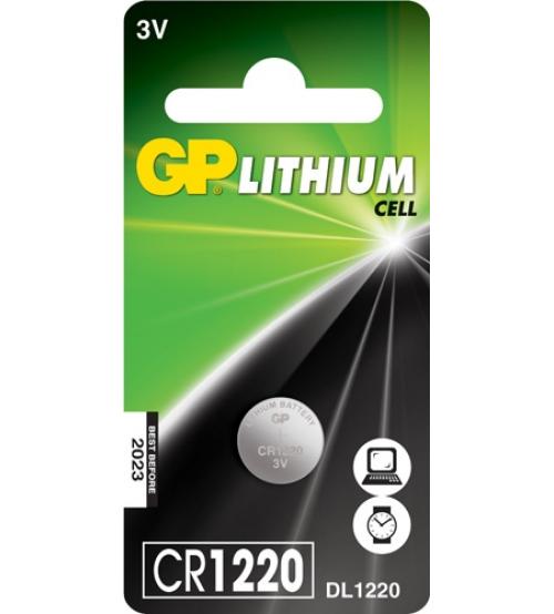GP Batteries CR1220-C1 3V Lithium Coin Cells Carded 1